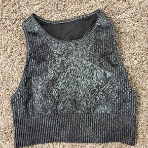 Lululemon Athletica Black and Gray Patterned Bra
